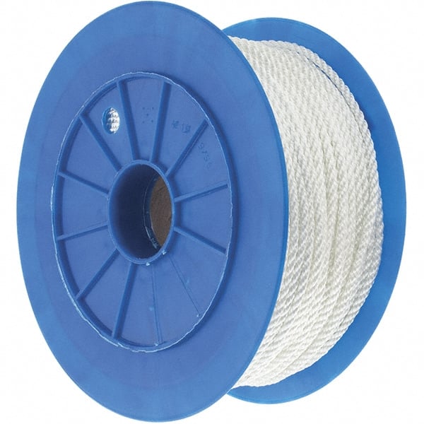 Value Collection - 600' Max Length Nylon Solid Braid Rope - 1/4" Diam, 124 Lb Capacity - Exact Tooling