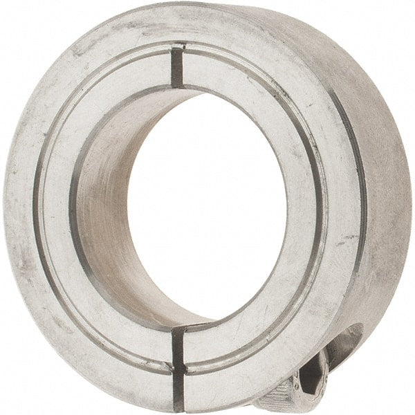Value Collection - 1" Bore, Stainless Steel, One Piece Clamp Collar - 1-3/4" Outside Diam, 1/2" Wide - Exact Tooling