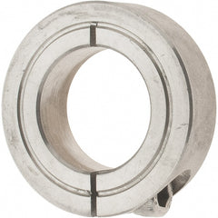 Value Collection - 1" Bore, Stainless Steel, One Piece Clamp Collar - 1-3/4" Outside Diam, 1/2" Wide - Exact Tooling