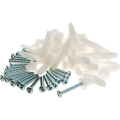 Value Collection - 5/16" Diam, 1/2" Thick, Plastic Toggle Drywall & Hollow Wall Anchor - Plastic, Use with Concrete/Masonry & Wallboard - Exact Tooling