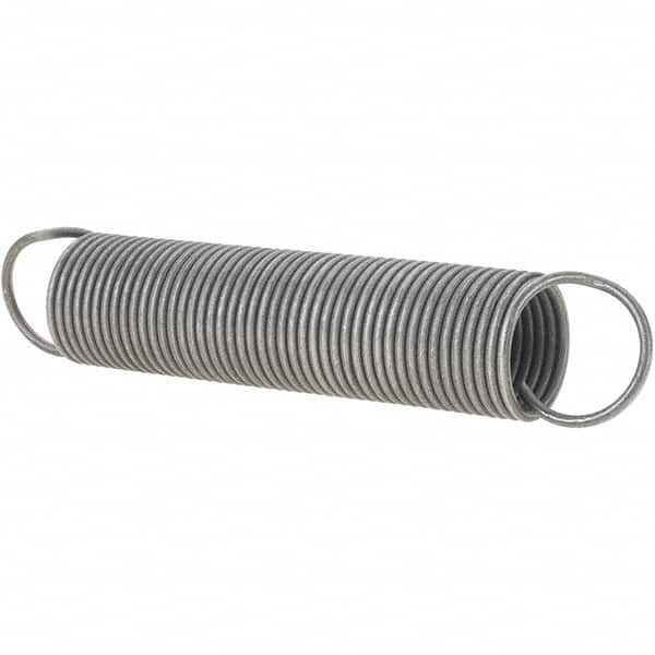 Value Collection - 47/64" OD, Steel Extension Spring - 4-1/16" Free Length - Exact Tooling