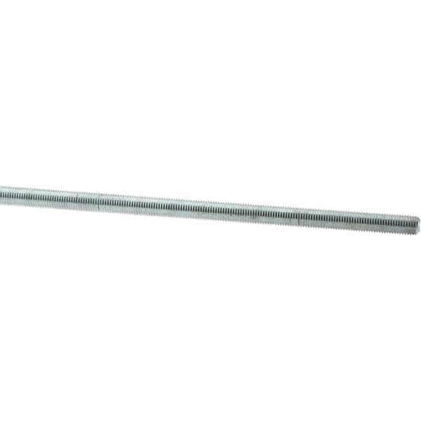 Value Collection - M10x1.25 1m Long, Steel Metric Threaded Rod - Zinc-Plated Finish - Exact Tooling