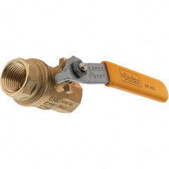 Parker - 1/2" Pipe, Bronze Full Port Ball Valve - NPT Ends, Lever Handle, 600 WOG, 150 WSP - Exact Tooling