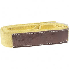 Value Collection - 6' Long x 2" Wide, 1 Ply, Nylon Web Sling - 1,760 Lb Choker Capacity, Yellow - Exact Tooling