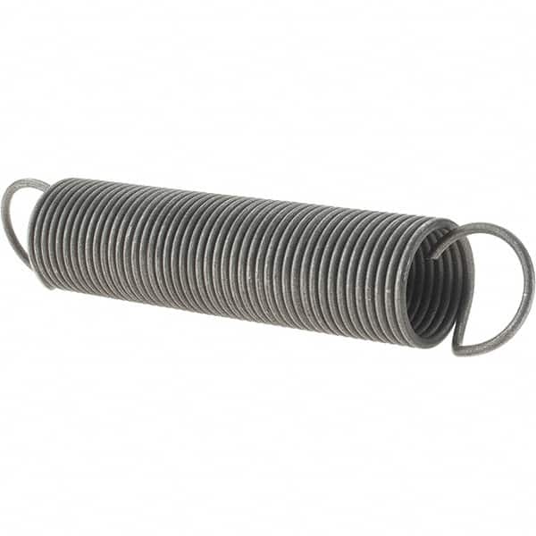 Value Collection - 47/64" OD, Steel Extension Spring - 1.4 Lb/In Rating - Exact Tooling