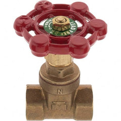Value Collection - 1/4" Pipe, FNPT x FNPT Bronze Solid Wedge Gate Valve - 200 WOG, 125 WSP, For Use with Plumbing Application - Exact Tooling