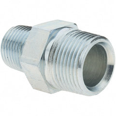 Value Collection - 3/4 x 3/4 Male Thread, Steel Industrial Pipe Hex Nipple - MNPTF x MNPTF - Exact Tooling