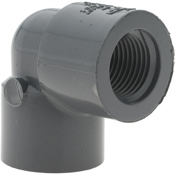 Value Collection - 1/2" PVC Plastic Pipe 90° Elbow - FIPT x FIPT End Connections - Exact Tooling