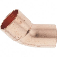 Value Collection - 1-1/4" Wrot Copper Pipe 45° Street Elbow - FTG x C - Exact Tooling
