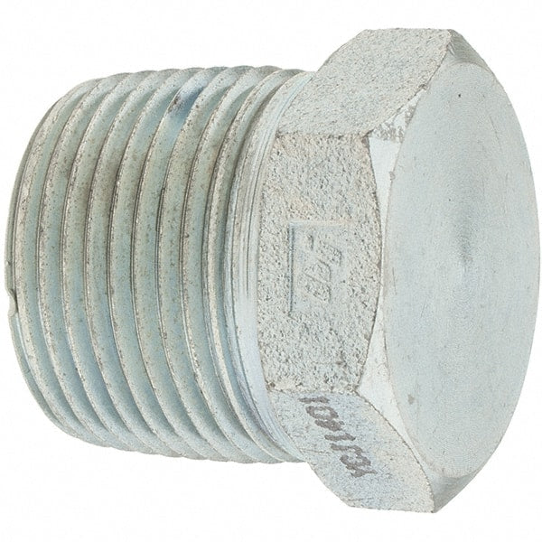 Value Collection - 1 Male Thread, Steel Industrial Pipe Hex Plug - MNPT - Exact Tooling