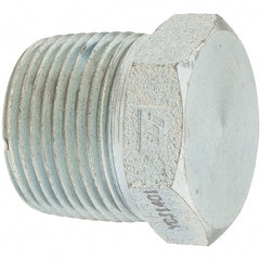 Value Collection - 1 Male Thread, Steel Industrial Pipe Hex Plug - MNPT - Exact Tooling