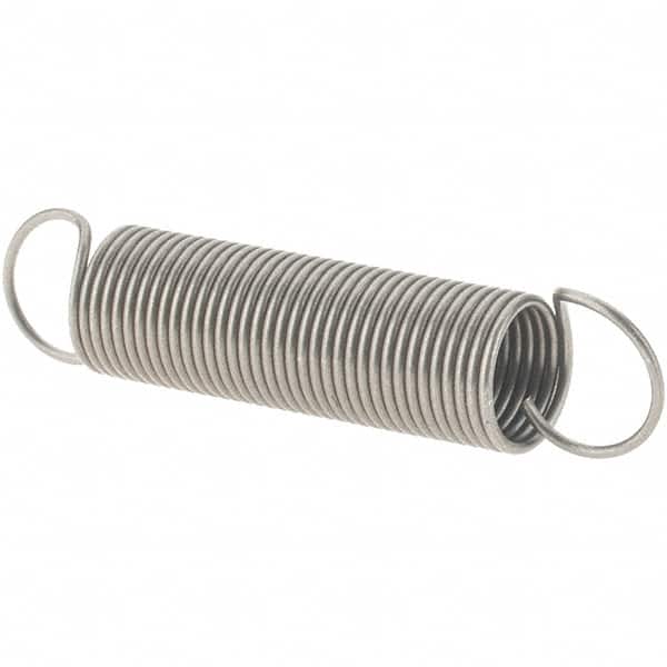 Value Collection - 15/64" OD, Steel Extension Spring - 12 Lb/In Rating - Exact Tooling