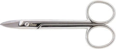 Clauss - 1" LOC, 4-9/64" OAL Straight Scissors - Steel Straight Handle, For Paper, Fabric - Exact Tooling