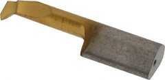 HORN - 0.591" Cutting Depth, 16 to 20 TPI, 0.236" Diam, Internal Thread, Solid Carbide, Single Point Threading Tool - TiN Finish, 0.13" Projection from Center, 60° Profile Angle - Exact Tooling