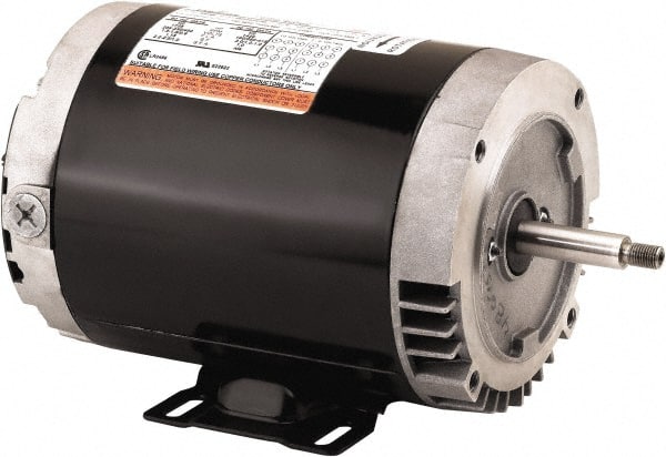 US Motors - 1/2 hp, ODP Enclosure, No Thermal Protection, 3,450 RPM, 208-230/460 & 190/380 Volt, 60 Hz, Three Phase Standard Efficient Motor - Size 56 Frame, C-Face Mount, 1 Speed, Ball Bearings, 2.1-2.2/1.1 Full Load Amps, B Class Insulation, Reversible - Exact Tooling