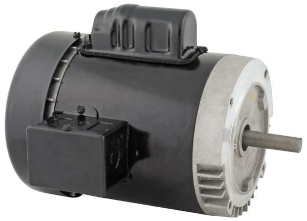 US Motors - 3/4 hp, TEFC Enclosure, Auto Thermal Protection, 1,725 RPM, 115/208-230 Volt, 60 Hz, Capacitor Start Motor - Size 56C Frame, C-Face Mount, 1 Speed, Ball Bearings, 10.92 Full Load Amps, B Class Insulation, Reversible - Exact Tooling