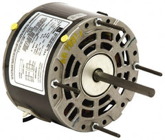 US Motors - 1/3 hp, OAO Enclosure, Auto Thermal Protection, 1,075 RPM, 115 Volt, 60 Hz, Industrial Electric AC/DC Motor - Size 48 Frame, Band/Hub/Stud Mount, 2 Speed, Sleeve Bearings, 5.0 Full Load Amps, B Class Insulation, Reversible - Exact Tooling