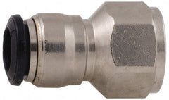 Alpha Technologies - 3mm Outside Diam, M5 Metric, Nickel Plated Brass Push-to-Connect Tube Female Connector - 250 Max psi, Tube to Female BSPP Connection, Buna O-Ring - Exact Tooling