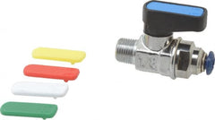 Aignep USA - 5/32" Pipe, Full Port, Brass Standard Ball Valve - Exact Tooling