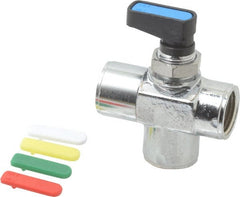Aignep USA - 3/8" Pipe, Full Port, Brass Standard Ball Valve - Exact Tooling