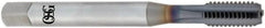 OSG - 7/8-9 UNC 5 Flute TiCN Finish Powdered Metal Straight Flute Machine Tap - Bottoming, Right Hand Thread, 4-11/16" OAL, 2-7/32" Thread Length, H3 Limit, Oversize - Exact Tooling