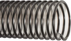 Flexaust - 5" ID, 18 Hg Vac Rating, 28 psi, Polyurethane Vacuum & Duct Hose - 25' Long, Clear/Black, 7" Bend Radius, -40 to 200°F - Exact Tooling
