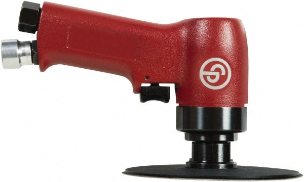 Chicago Pneumatic - 3 to 5" Disc, 12,000 RPM, Pneumatic Handheld Disc Sander - 22 CFM, 1/4" Inlet, 0.5 hp, 90 psi - Exact Tooling