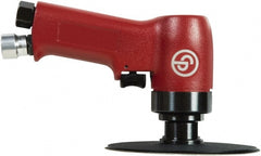 Chicago Pneumatic - 3 to 5" Disc, 12,000 RPM, Pneumatic Handheld Disc Sander - 22 CFM, 1/4" Inlet, 0.5 hp, 90 psi - Exact Tooling