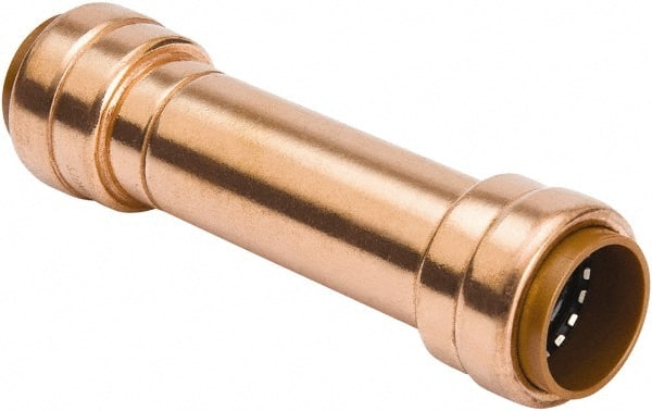 B&K Mueller - 1/2" Tube OD, Metal Push-to-Connect Tube Union - Tube to Tube Connection, 200 Max psi, Rubber O-Ring - Exact Tooling