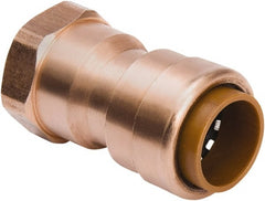 B&K Mueller - 1/2" Outside Diam, Metal Push-to-Connect Tube Female Connector - 200 Max psi, Tube to Female NPT Connection, Rubber O-Ring - Exact Tooling