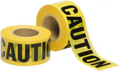 Ability One - 1,000' Long x 3" Wide Roll, Polyethylene, Black & Yellow Barricade Tape - Message: CAUTION - Exact Tooling
