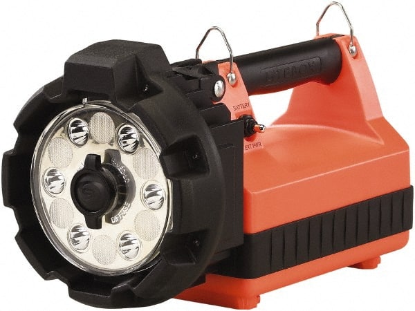 Streamlight - LED Bulb, 5,300 Lumens, Spotlight/Lantern Flashlight - Orange Plastic Body, 1 12V Lead-Acid Battery Included - Exact Tooling