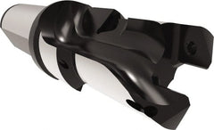 Allied Machine and Engineering - 24 to 25.99mm Diam, Straight Shank, 25.4mm Body Shank Diam, Combo Chamfer and Countersink Drill - TCMT 110204 Insert, 121.84mm OAL - Exact Tooling