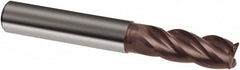 Guhring - 5/8", 3" LOC, 5/8" Shank Diam, 6" OAL, 4 Flute, Solid Carbide Square End Mill - Single End, Nano-A Finish, Spiral Flute, 36/38° Helix, Centercutting, Right Hand Cut, Right Hand Flute, Series 4259 - Exact Tooling