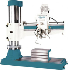 Clausing - 62.2" Swing, Geared Head Radial Arm Drill Press - 12 Speed, 7-1/2 hp, Three Phase - Exact Tooling