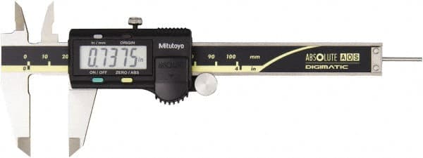 Mitutoyo - 0 to 100mm Range, 0.01mm Resolution, Electronic Caliper - 0.001" Accuracy - Exact Tooling