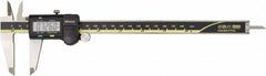 Mitutoyo - 0 to 200mm Range, 0.01mm Resolution, Electronic Caliper - 0.001" Accuracy, SPC Output - Exact Tooling
