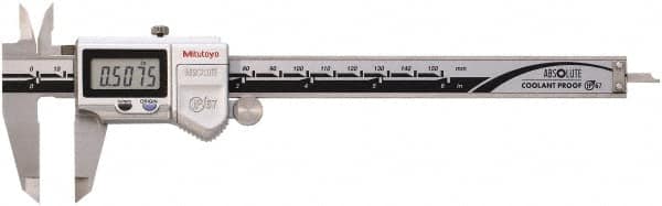 Mitutoyo - 0 to 150mm Range, 0.01mm Resolution, IP67 Electronic Caliper - 0.001" Accuracy, SPC Output - Exact Tooling