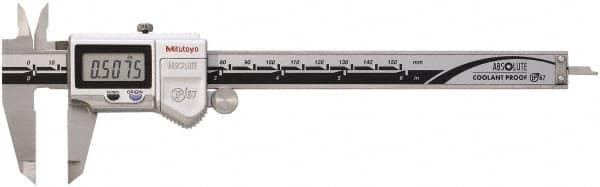 Mitutoyo - 0 to 150mm Range, 0.01mm Resolution, IP67 Electronic Caliper - 0.001" Accuracy - Exact Tooling