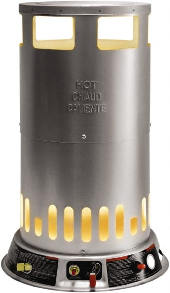 GHP GROUP - 10 to 200,000 BTU Rating, Propane Forced Air Heater - 4,700 Sq Ft Max Heating Area, (1) 1 Lb or 20 Lb Tank Capacity, Fuel with LP Gas - Exact Tooling