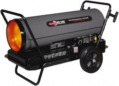 GHP GROUP - 10 to 400,000 BTU Rating, Multi-Fuel Forced Air Heater - 8,500 Sq Ft Max Heating Area, 29 Gal Capacity, Fuel with Kerosene, #1 Diesel & Jet A Fuel - Exact Tooling