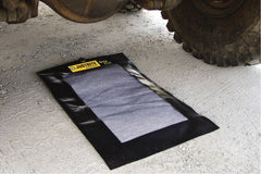 Justrite - 1.75 Gal Capacity per Package, Oil Only Pad - 3' Long x 2' Wide, PVC - Exact Tooling