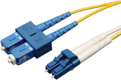 Tripp-Lite - 10' Long, LC/SC Head, Singlemode Fiber Optic Cable - Aqua, Use with LAN - Exact Tooling