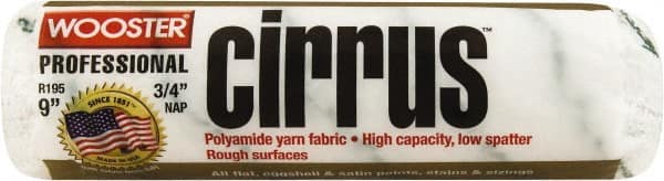 Wooster Brush - 3/4" Nap, 9" Wide Paint Roller Cover - Rough Texture, Polyamide - Exact Tooling