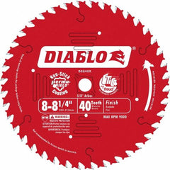 Freud - 8-1/4" Diam, 5/8" Arbor Hole Diam, 24 Tooth Wet & Dry Cut Saw Blade - Carbide-Tipped, Standard Round Arbor - Exact Tooling