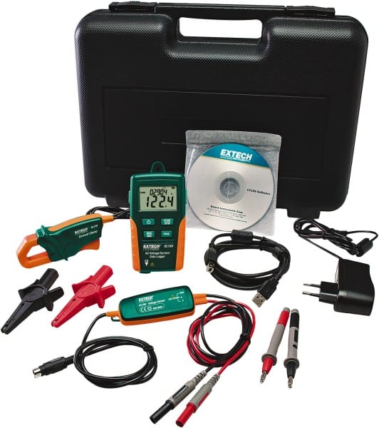 Extech - 600 VAC Max Voltage, Voltage Tester - LCD Display, AAA Power Supply - Exact Tooling
