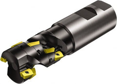 Sandvik Coromant - 1-1/4" Cut Diam, 1.77" Max Depth of Cut, 1-1/4" Shank Diam, 4.663" OAL, Indexable Square Shoulder End Mill - Multiple Insert Styles, Weldon Shank, 90° Lead Angle, Series CoroMill 390 - Exact Tooling