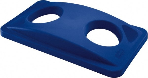 Rubbermaid - Rectangle Lid for Use with Rectangular Recycle Containers - Blue, For Slim Jim Trash Cans - Exact Tooling