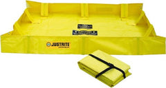 Justrite - 79 Gal Low Wall Berm - 4' Wide x 4" Long - Exact Tooling