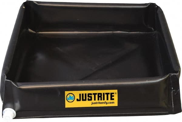 Justrite - 55 Gal Low Wall Berm - 4' Wide x 4" Long - Exact Tooling